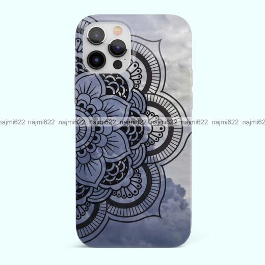 Mandala on Grey Clouds Silicone Case
