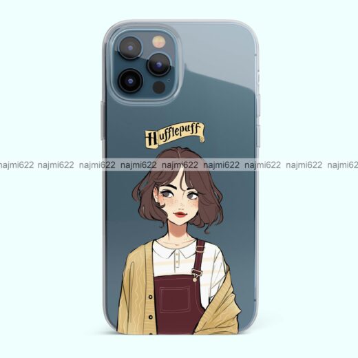 Hufflepuff Girl Illustration Transparent Silicone Case