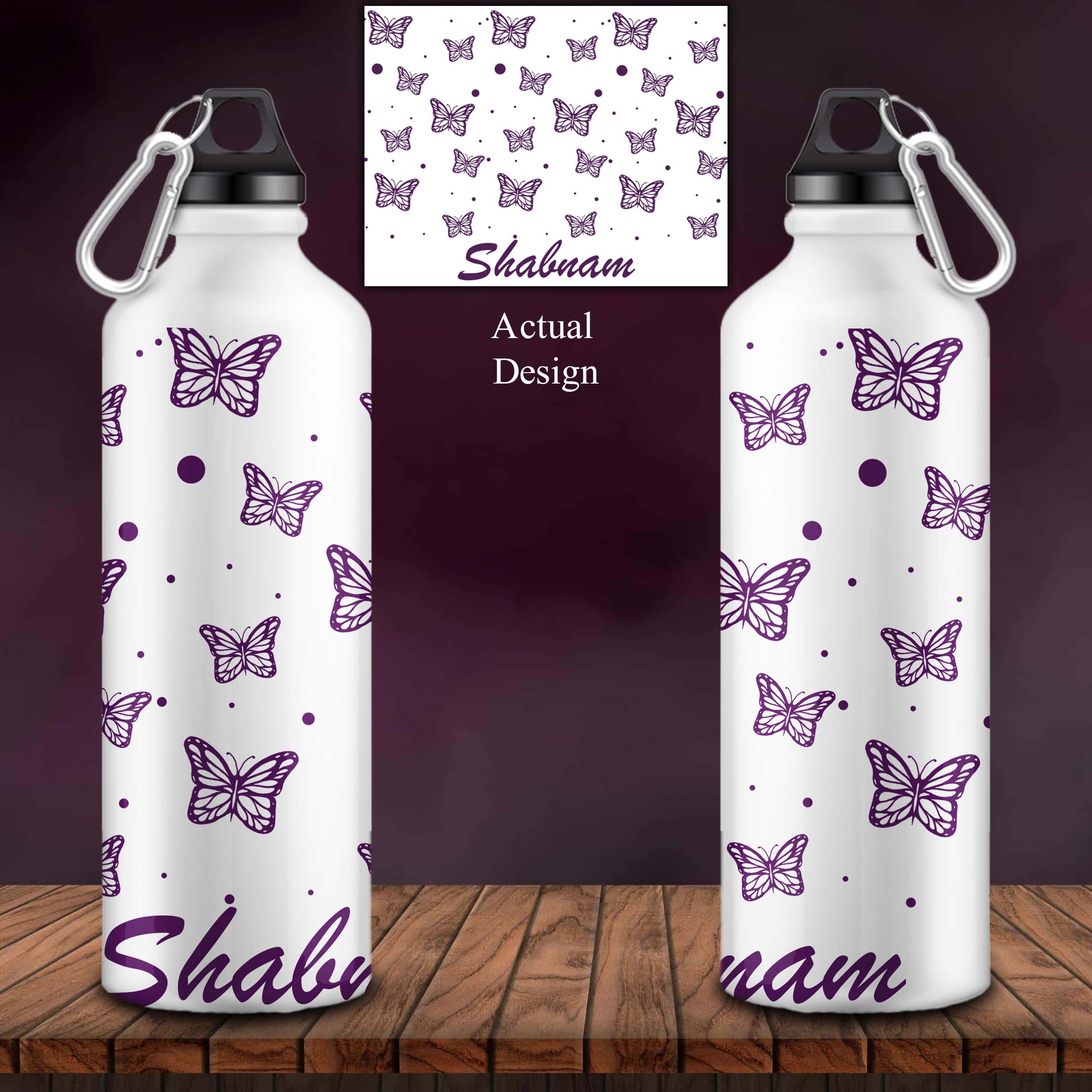 Butterflies Customized Sipper Bottle