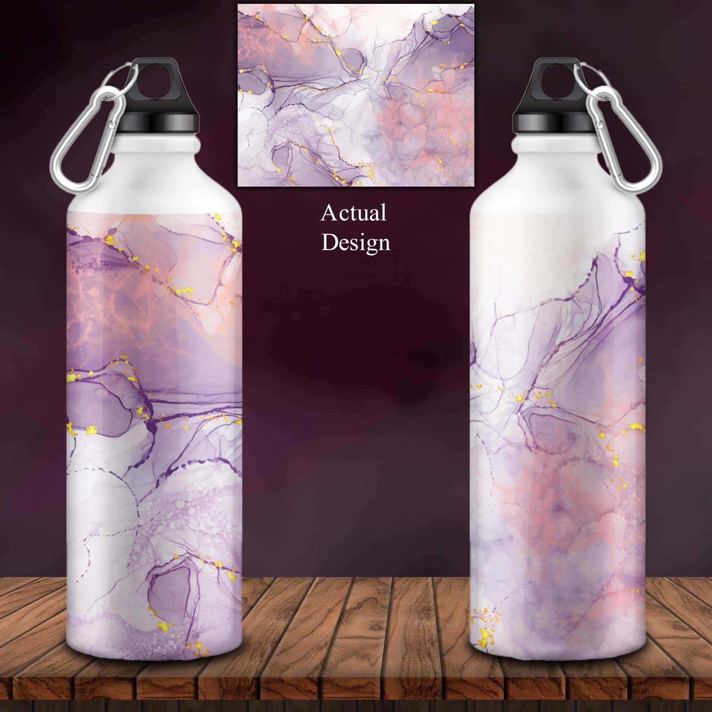 Violet Marble Effect Sipper Bottle