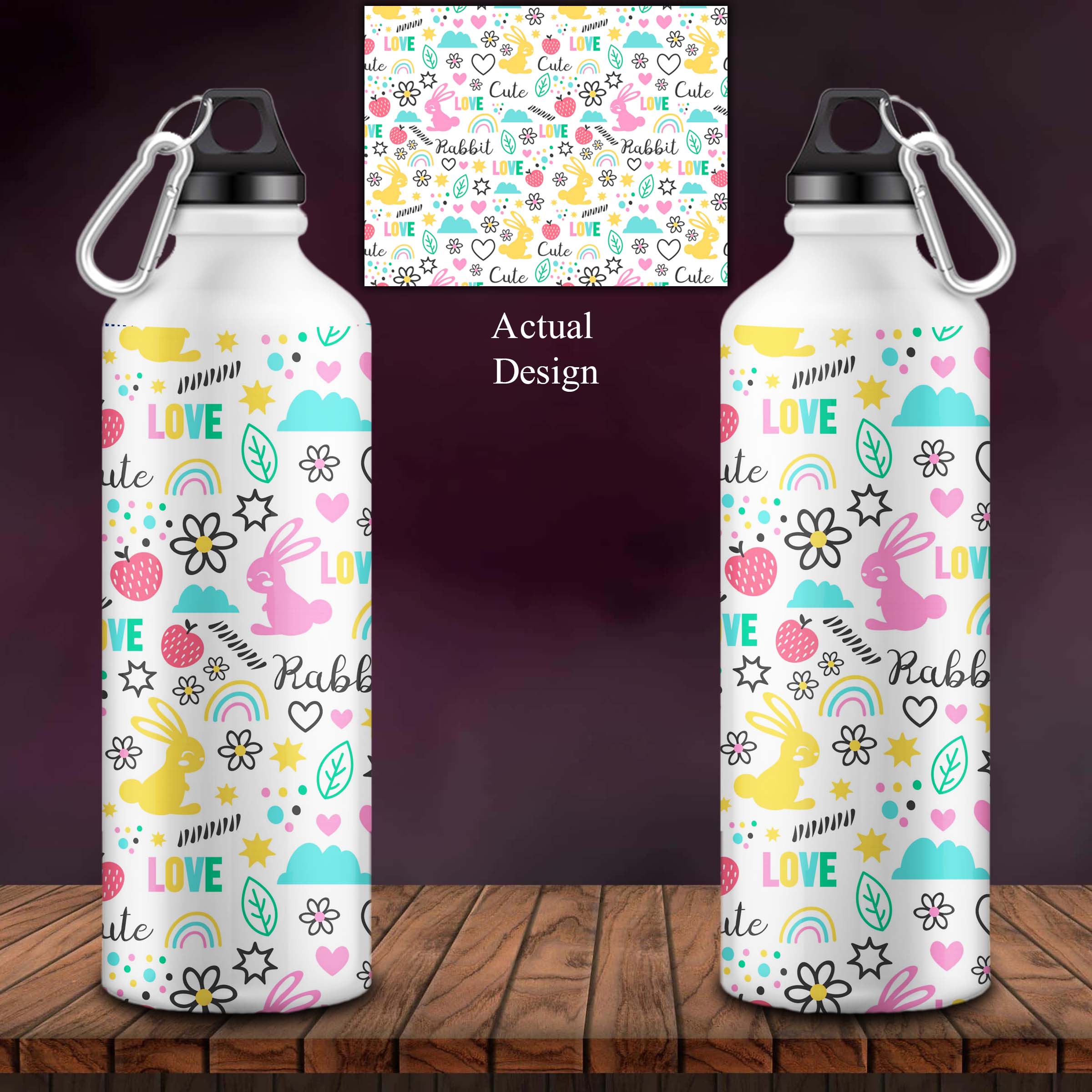 Rabbit Doodle Sipper Bottle