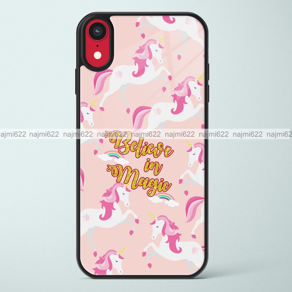 Believe in Magic Unicorn Glass Case