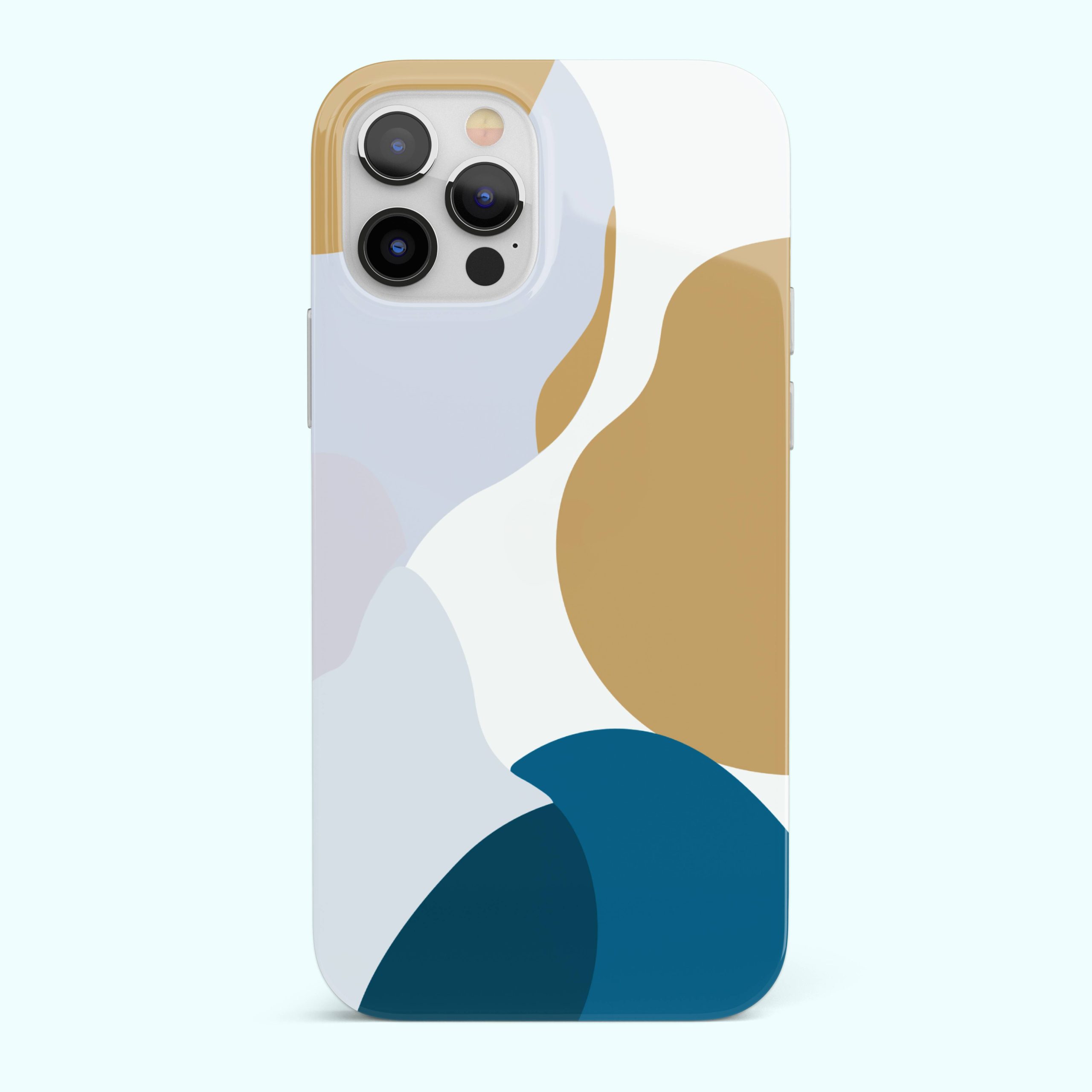 Blue Cream Abstract Silicone Case