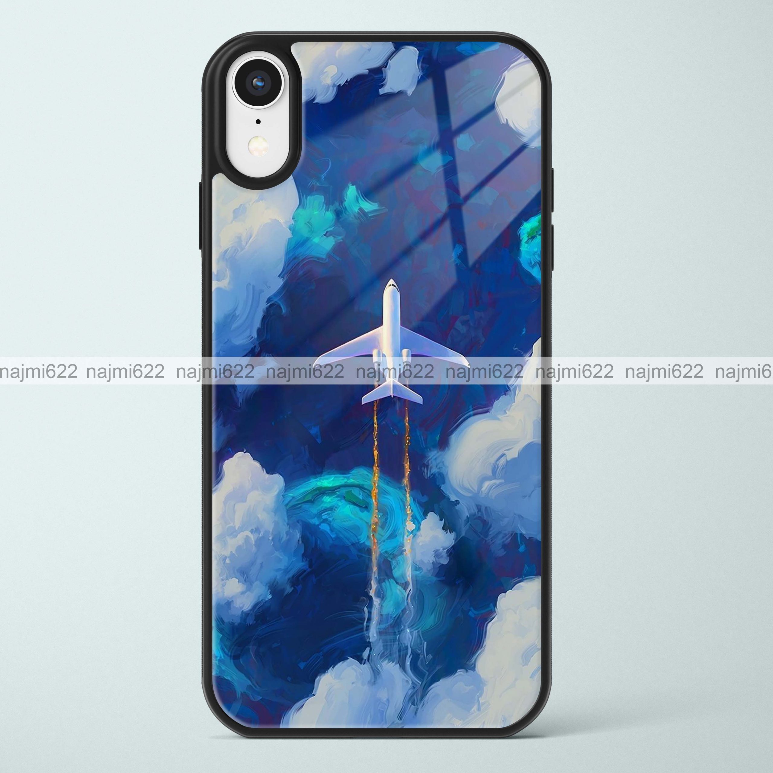 Airplane Clouds Glass Case