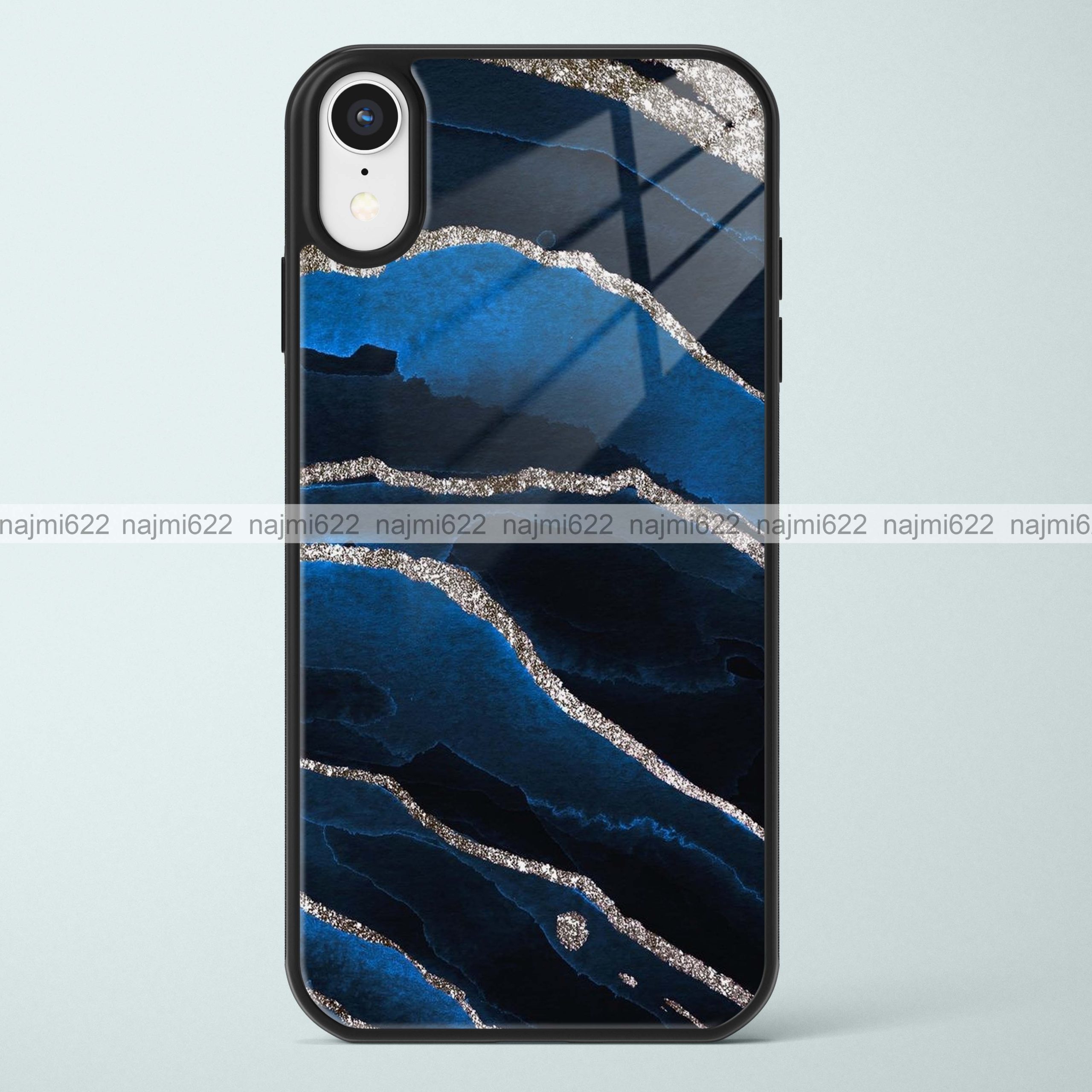 Blue Abstract Glass Case
