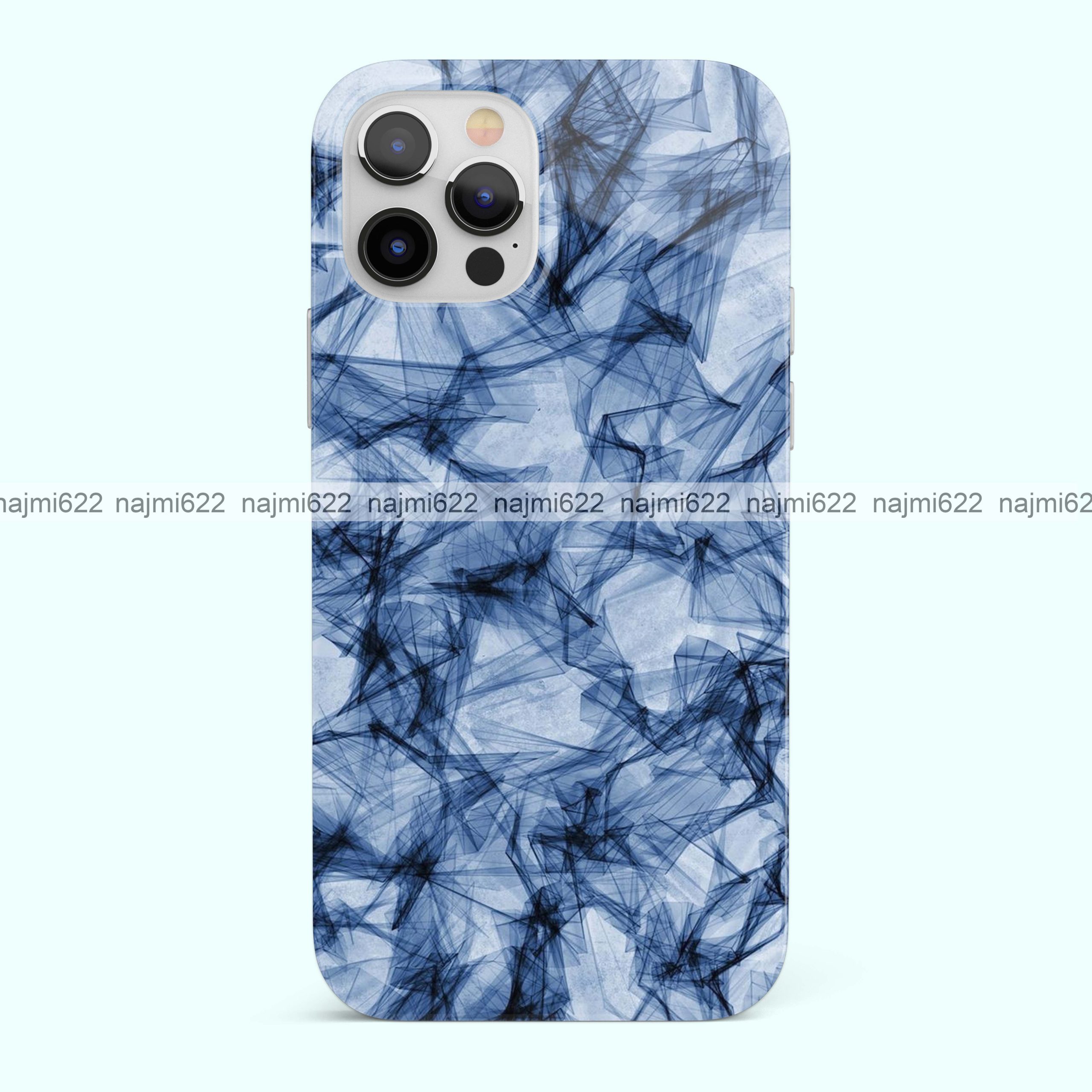Blue Abstract Silicone Case