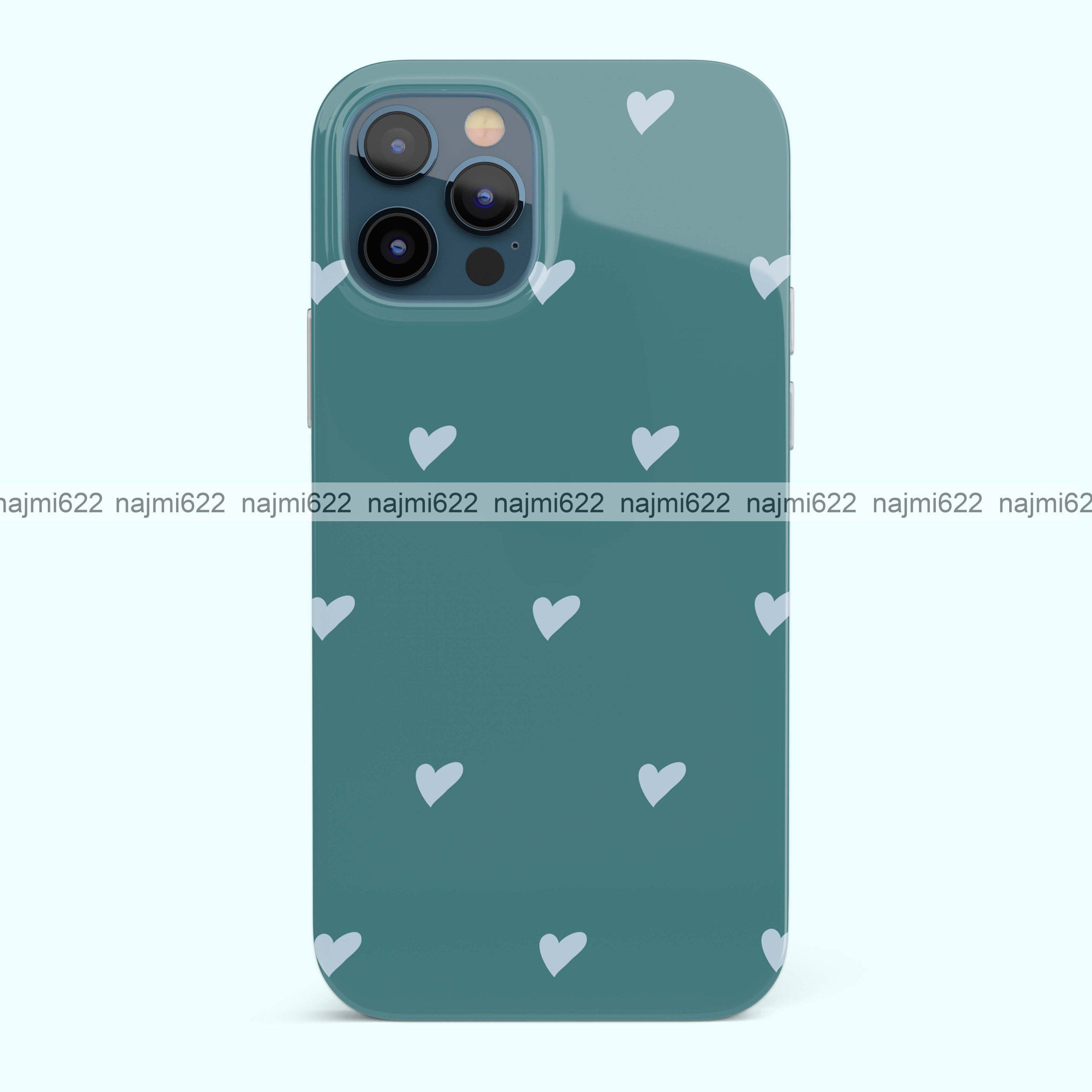 Blue Hearts Silicone Case