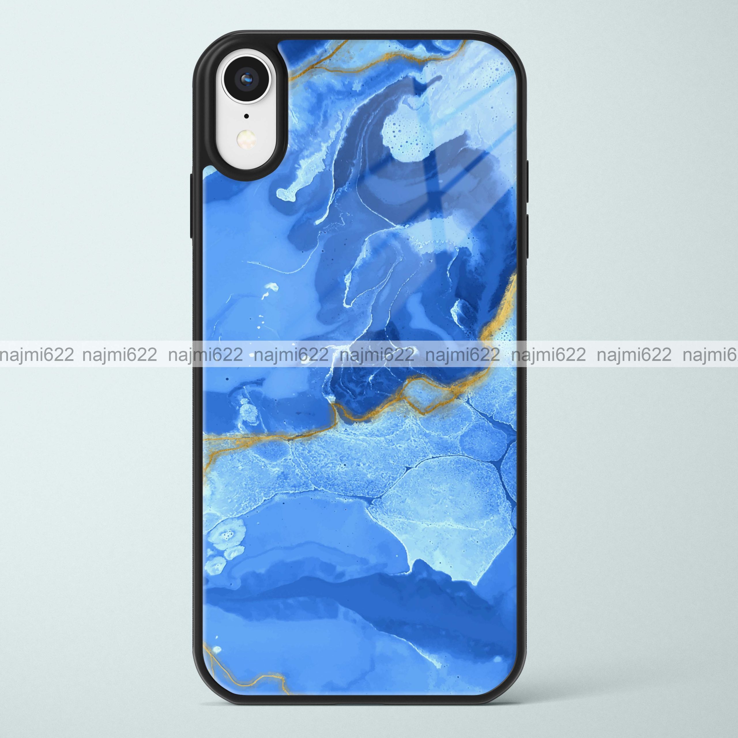 Blue Marble Liquid Glass Case