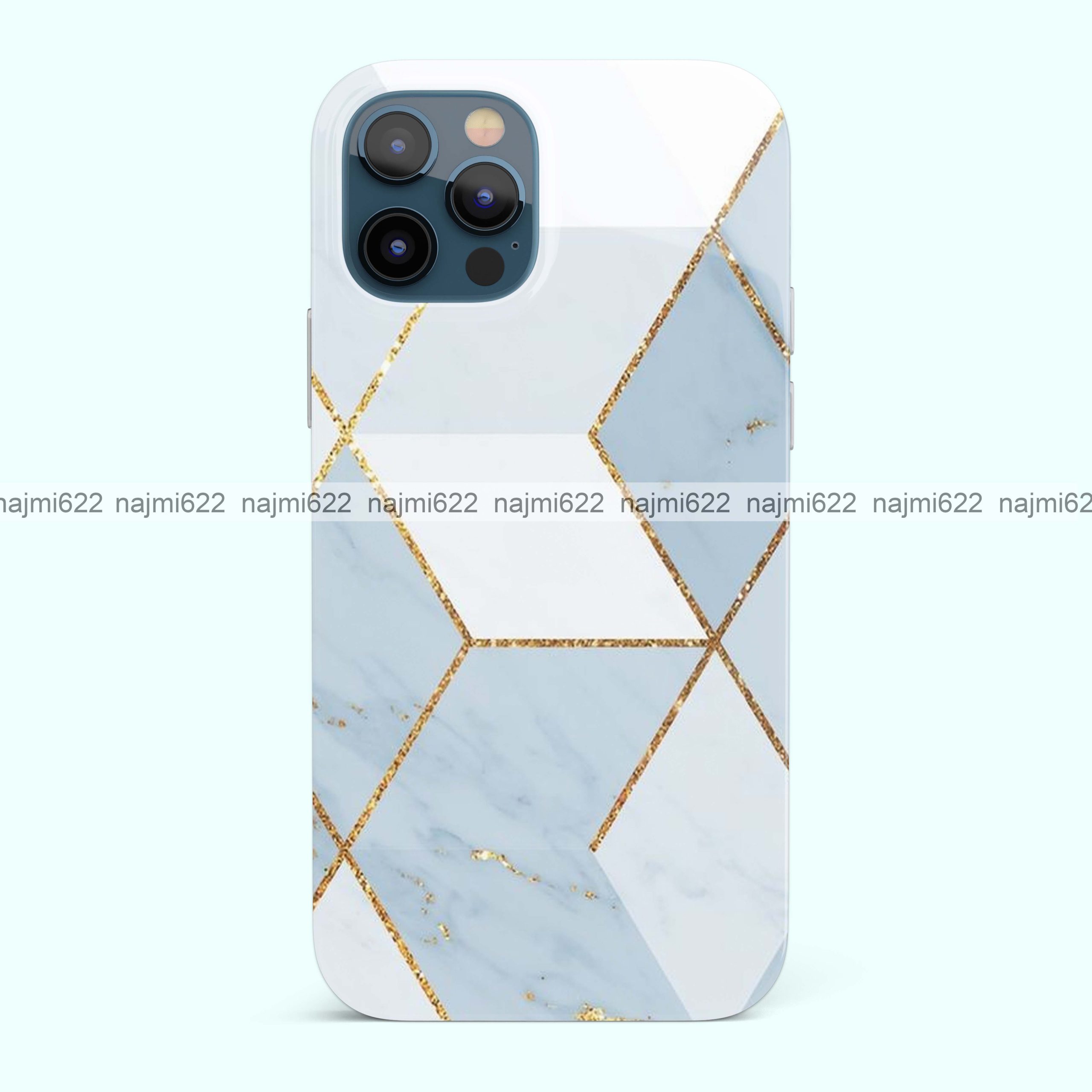 Blue Marble Geometric Silicone Case