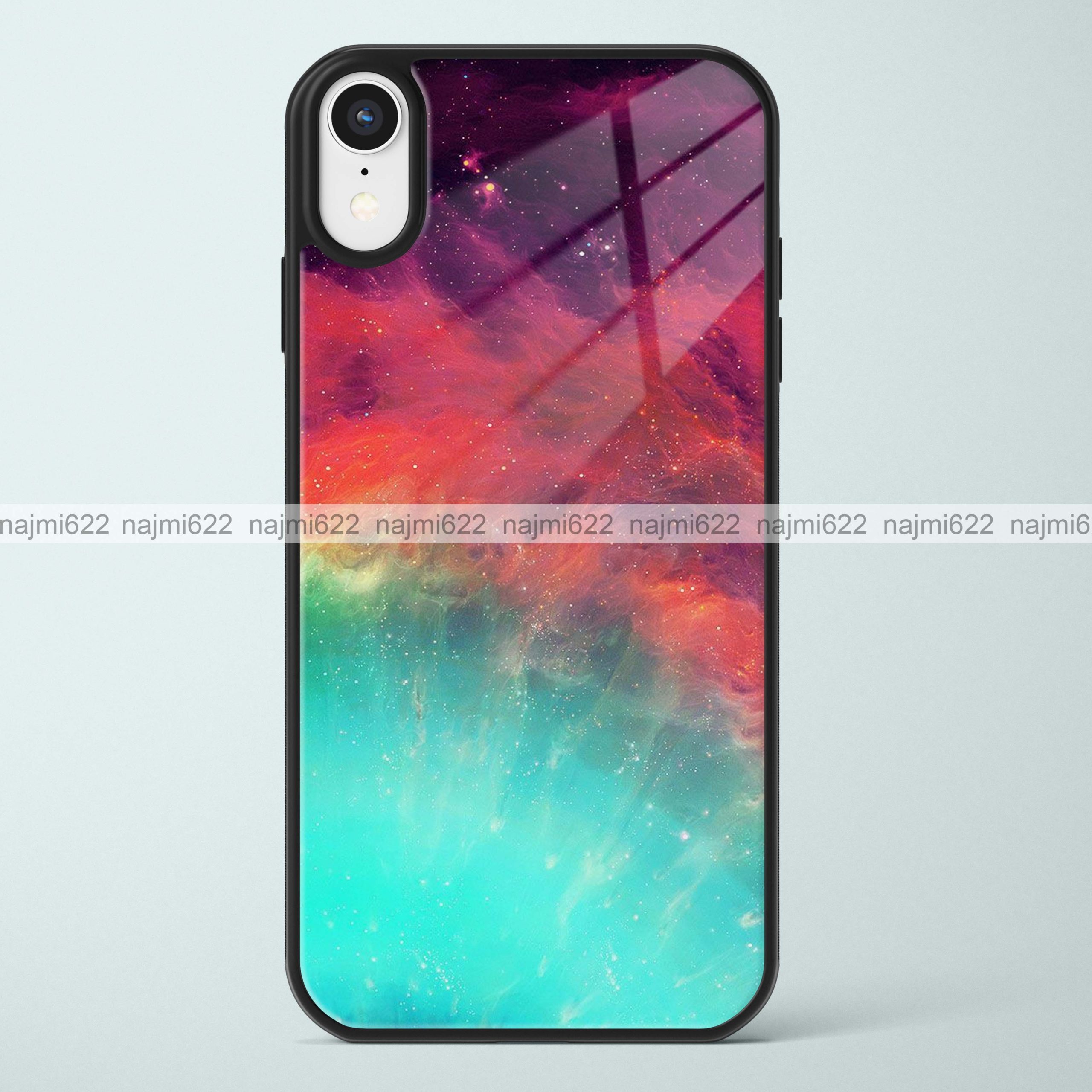 Blue and Red Smoke Glass Case