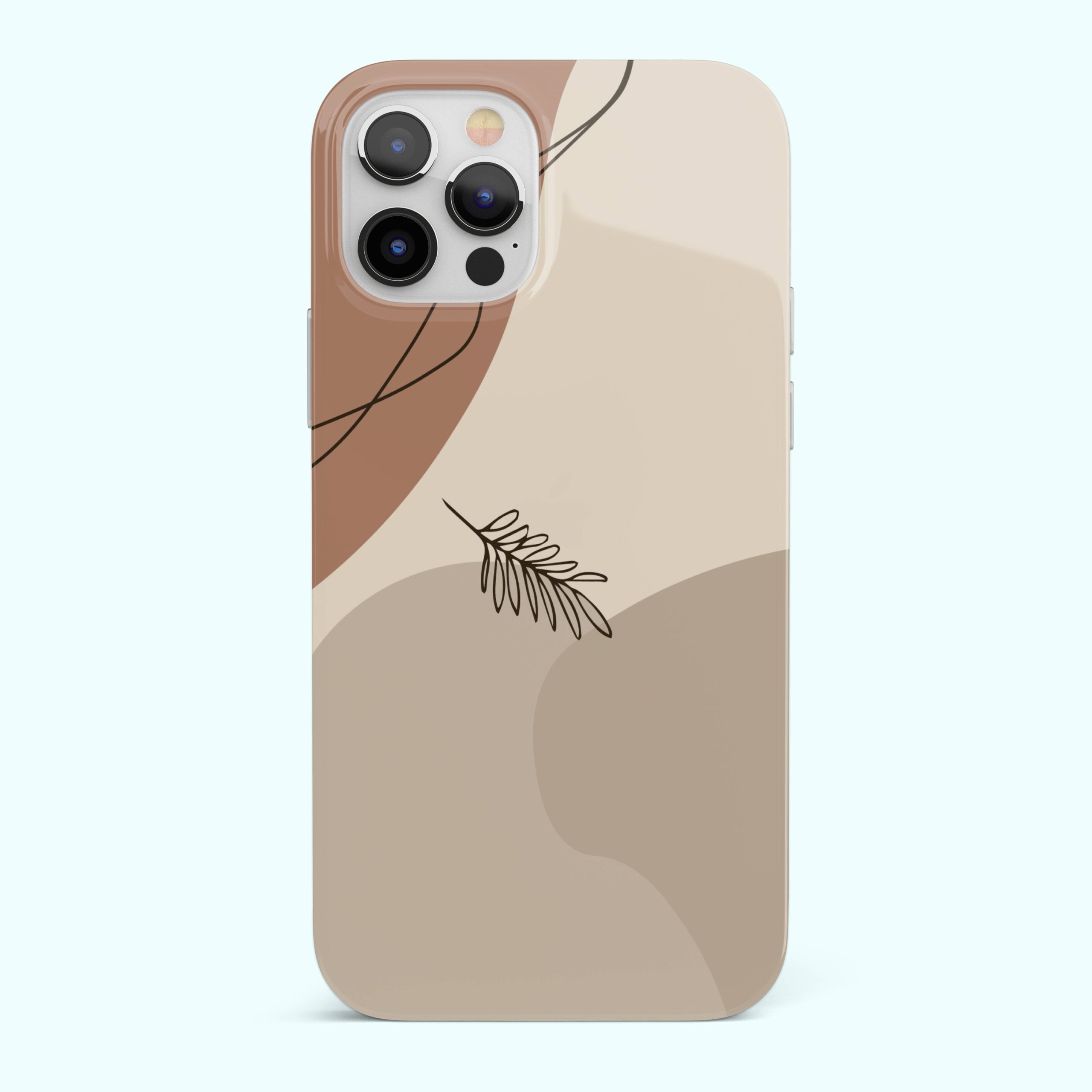 Brown Abstract Silicone Case