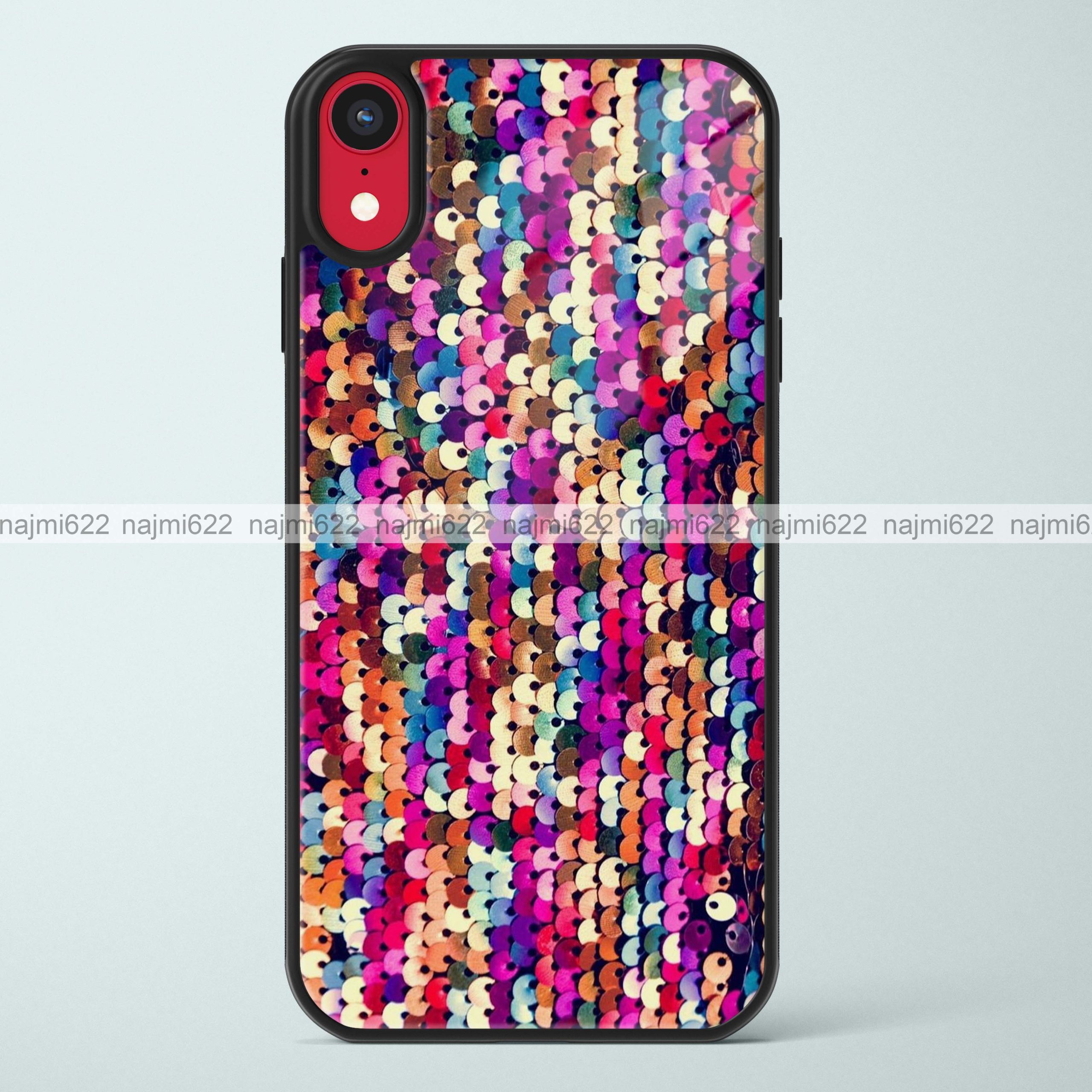Colorful Sequin Glass Case