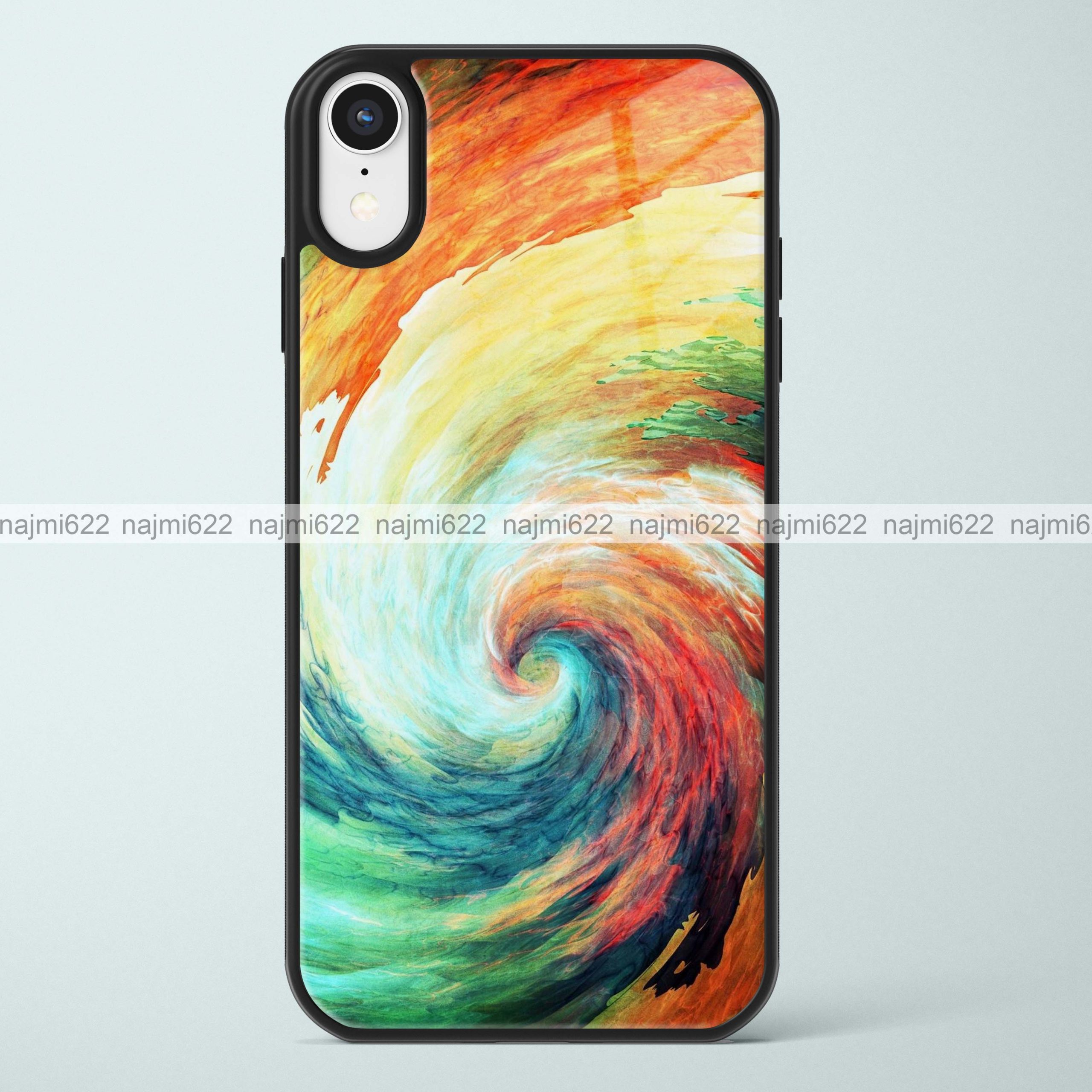 Colorful Swirl Glass Case