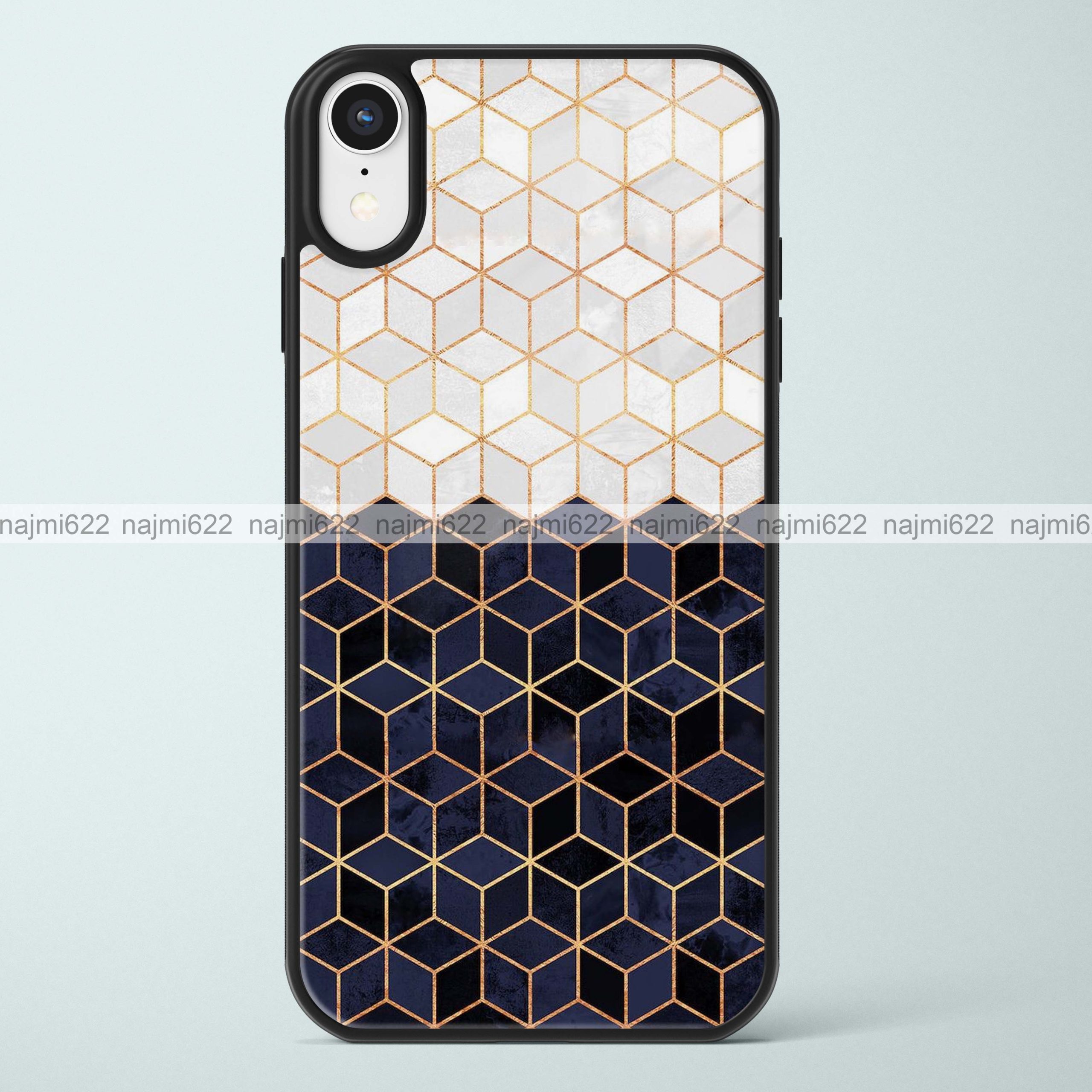 Cubes Geometric Glass Case