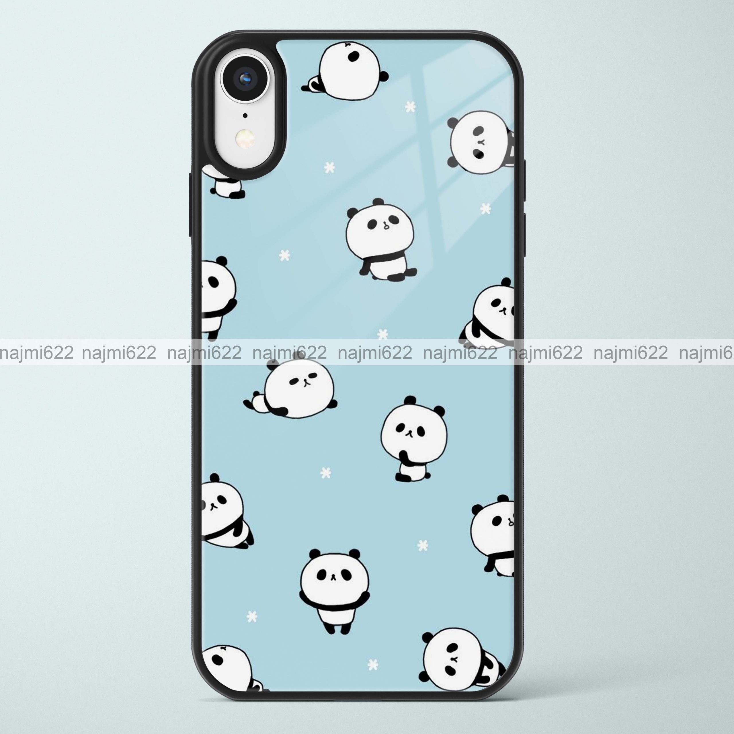 Cute Pandas Glass Case