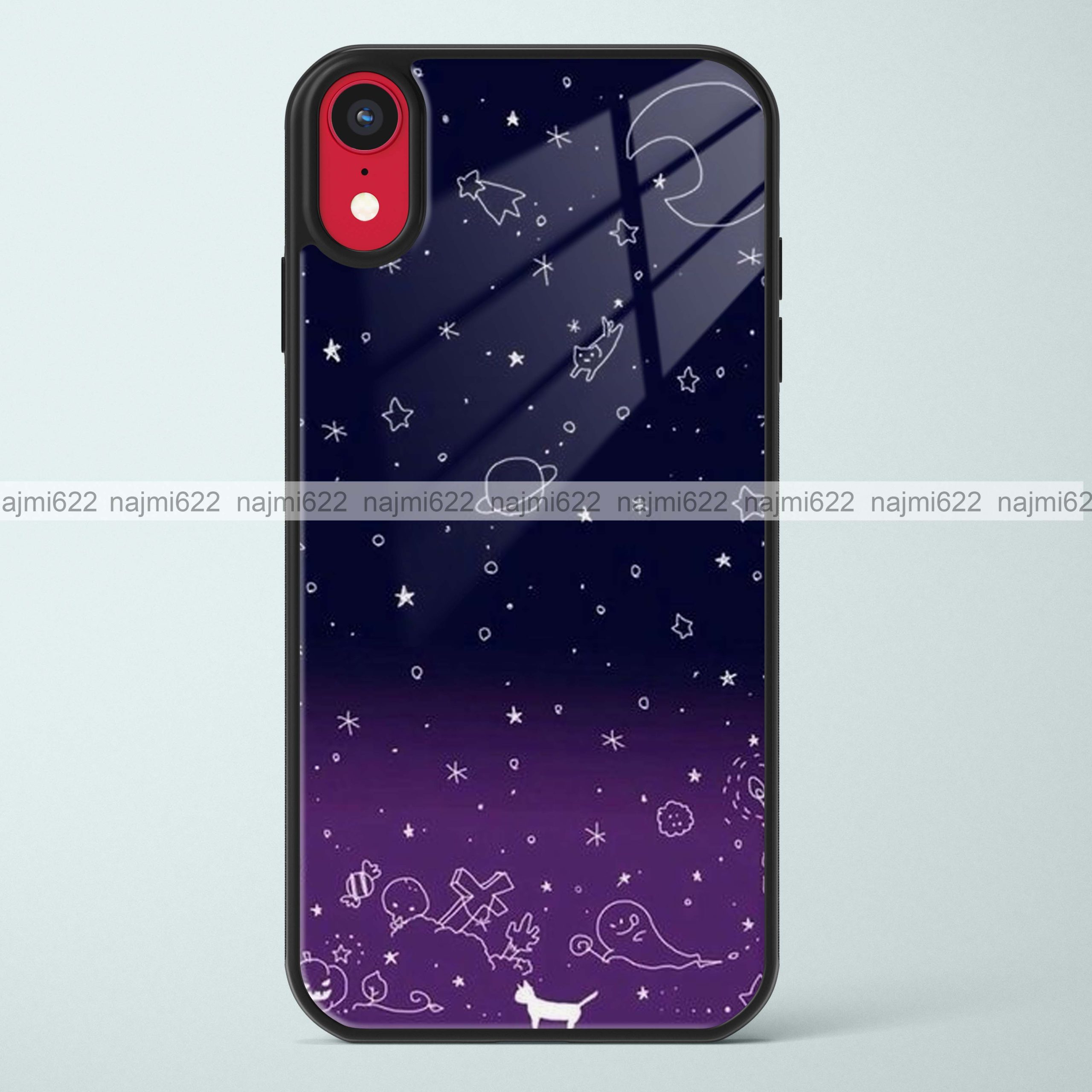 Hand Drawn Galaxy Glass Case