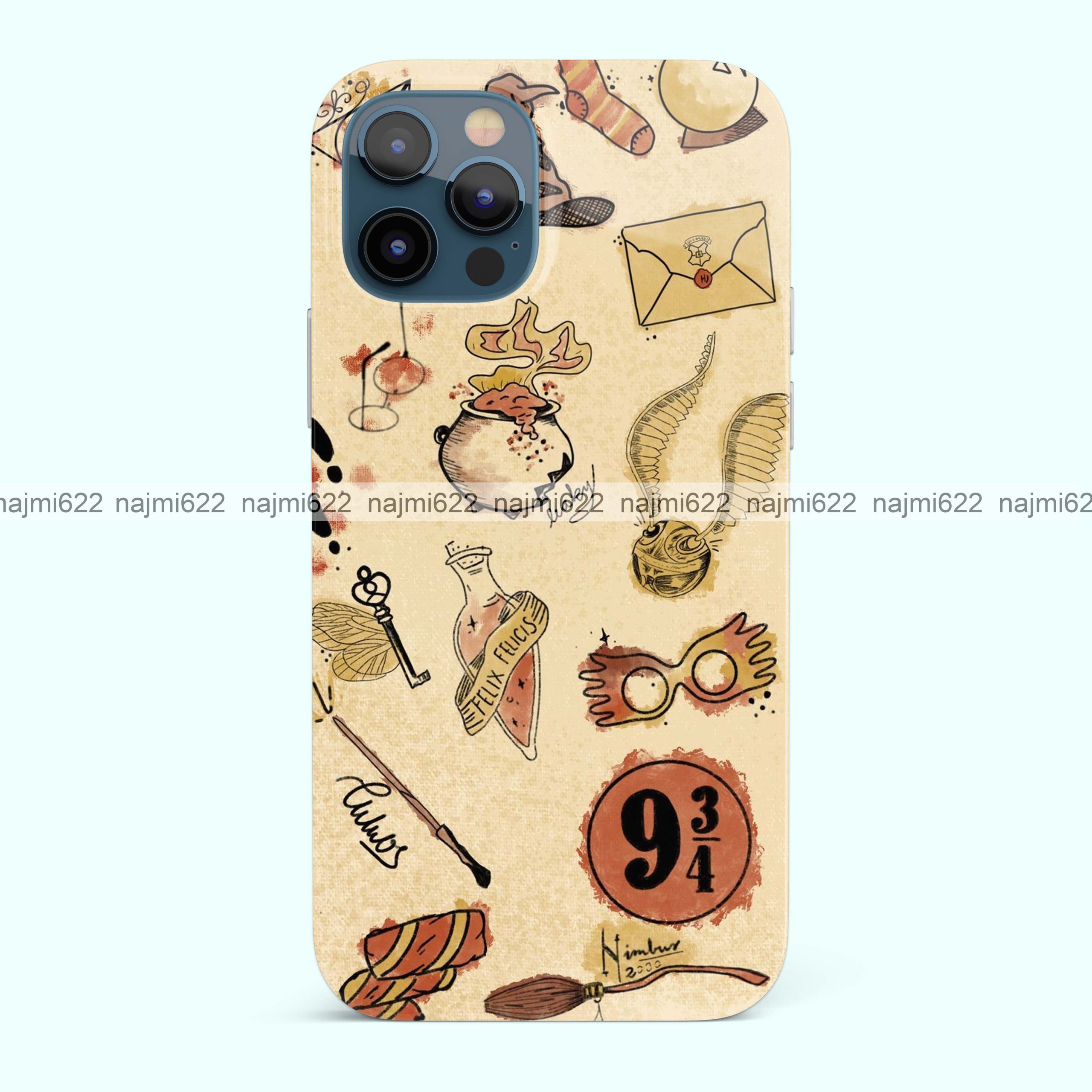 Harry Potter Doodle Silicone Case