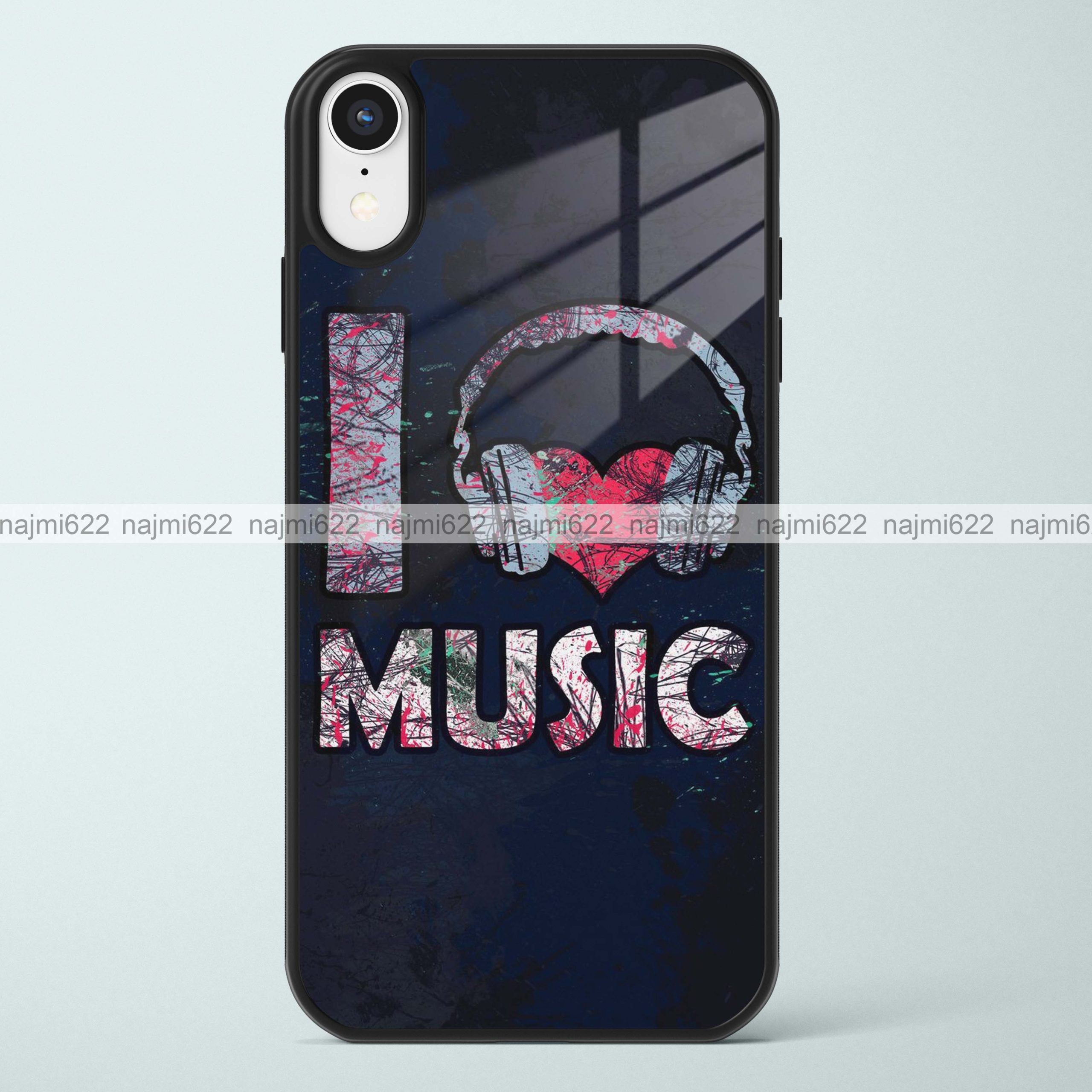 I Heart Music Glass Case