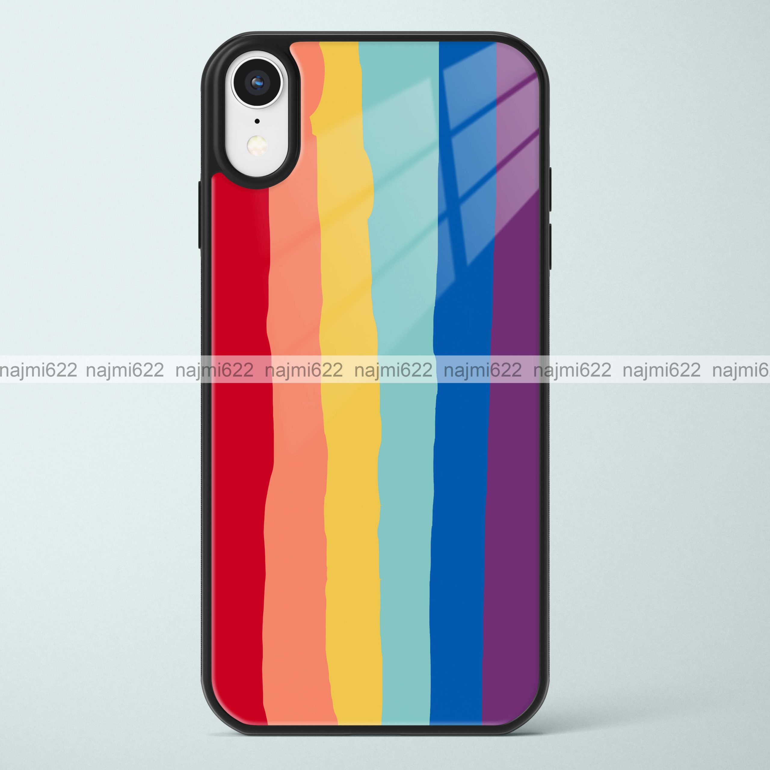 Liquid Rainbow Color Glass Case