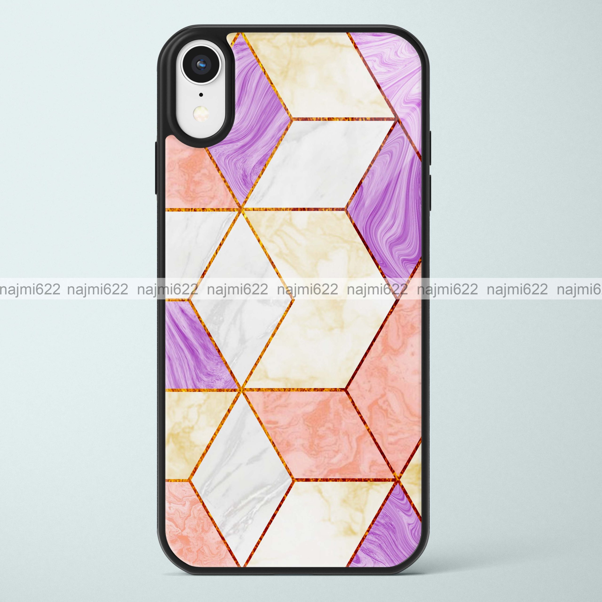 Marble Geometric Glass Case