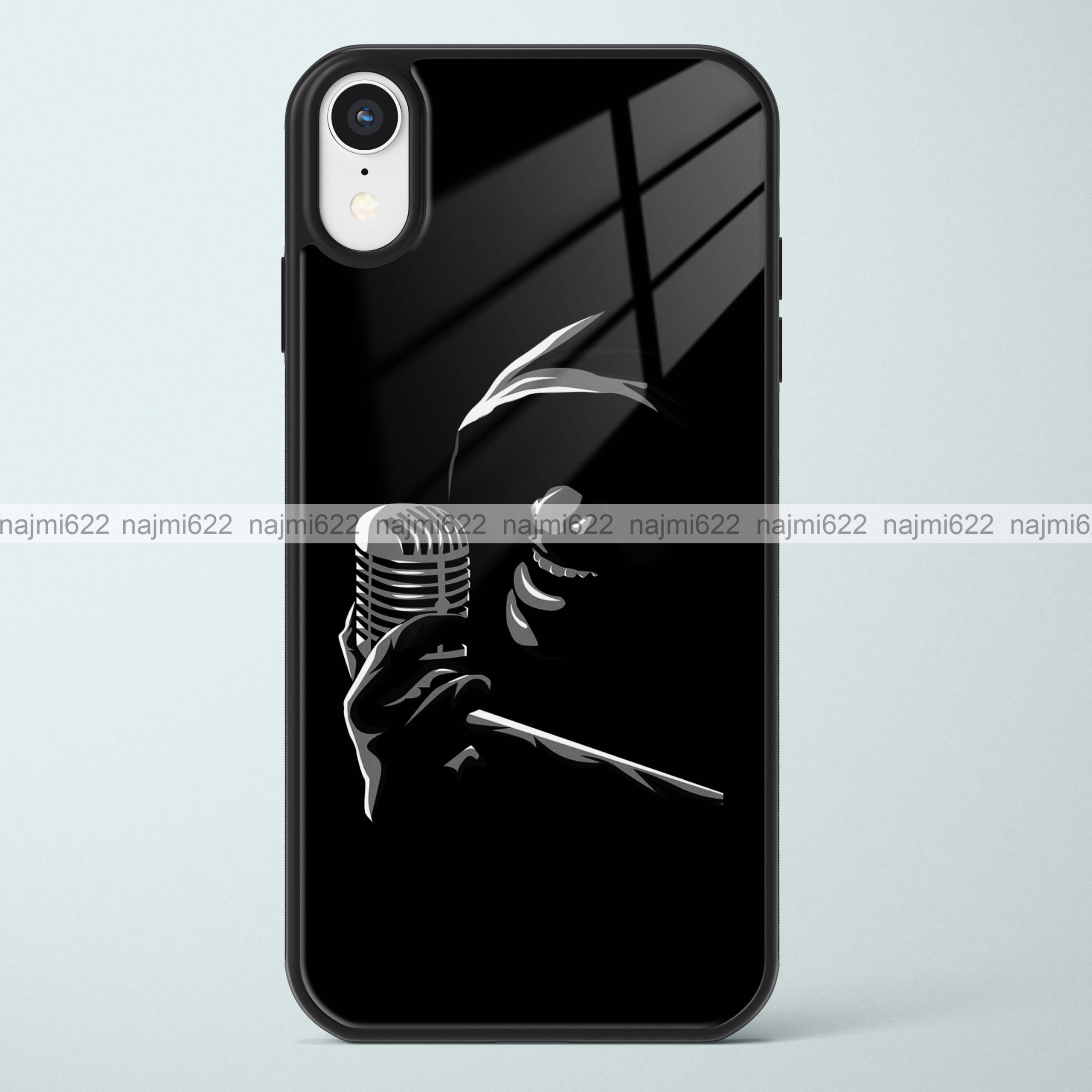 Mic Singing Glass Case