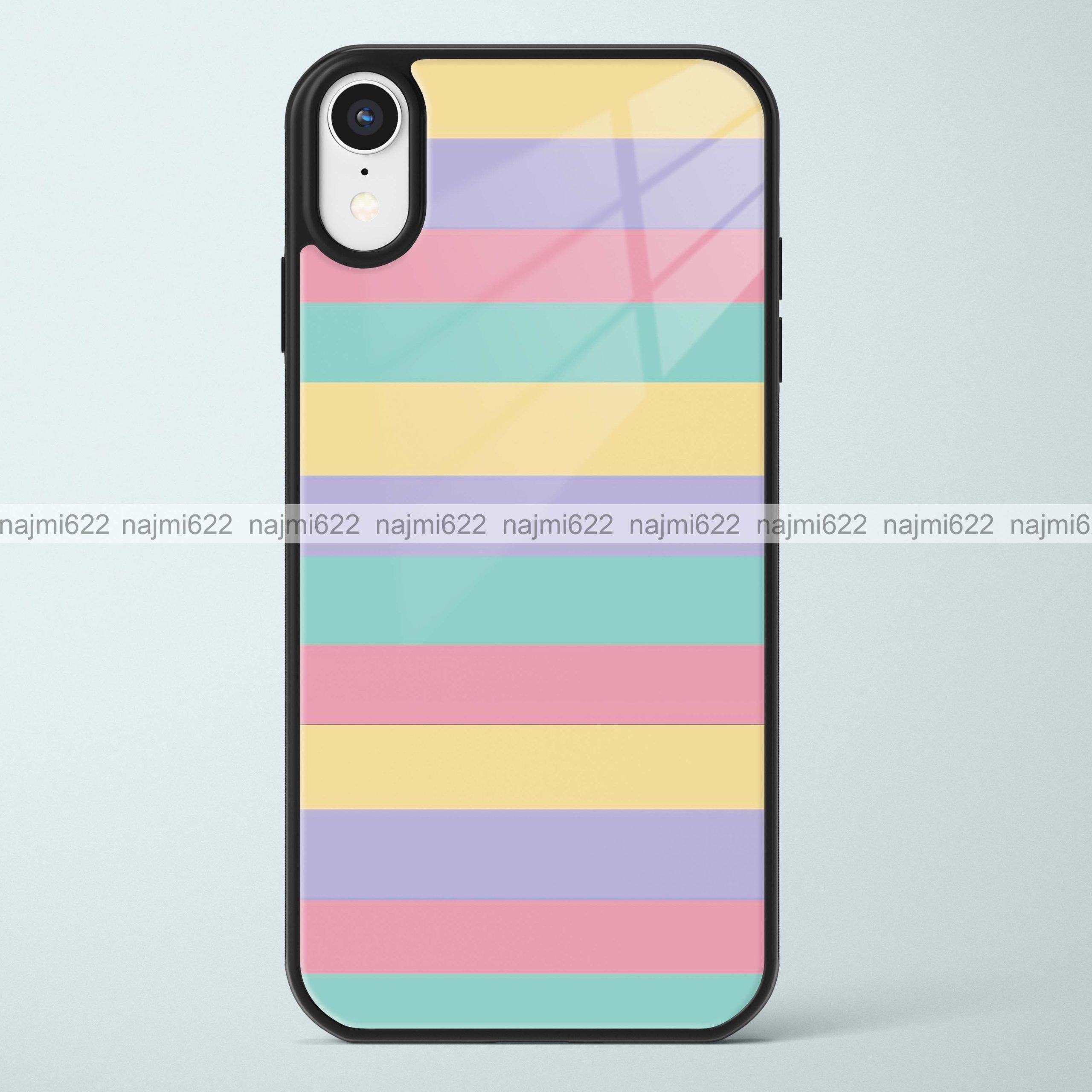 Multicolor Stripes Glass Case