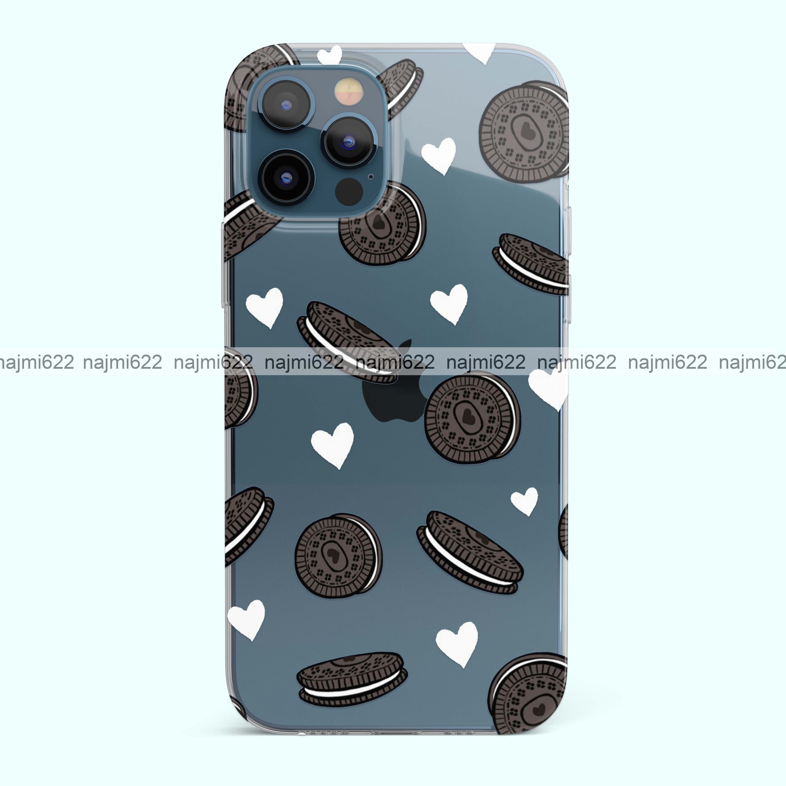 Oreo and Heart Transparent Silicone Case