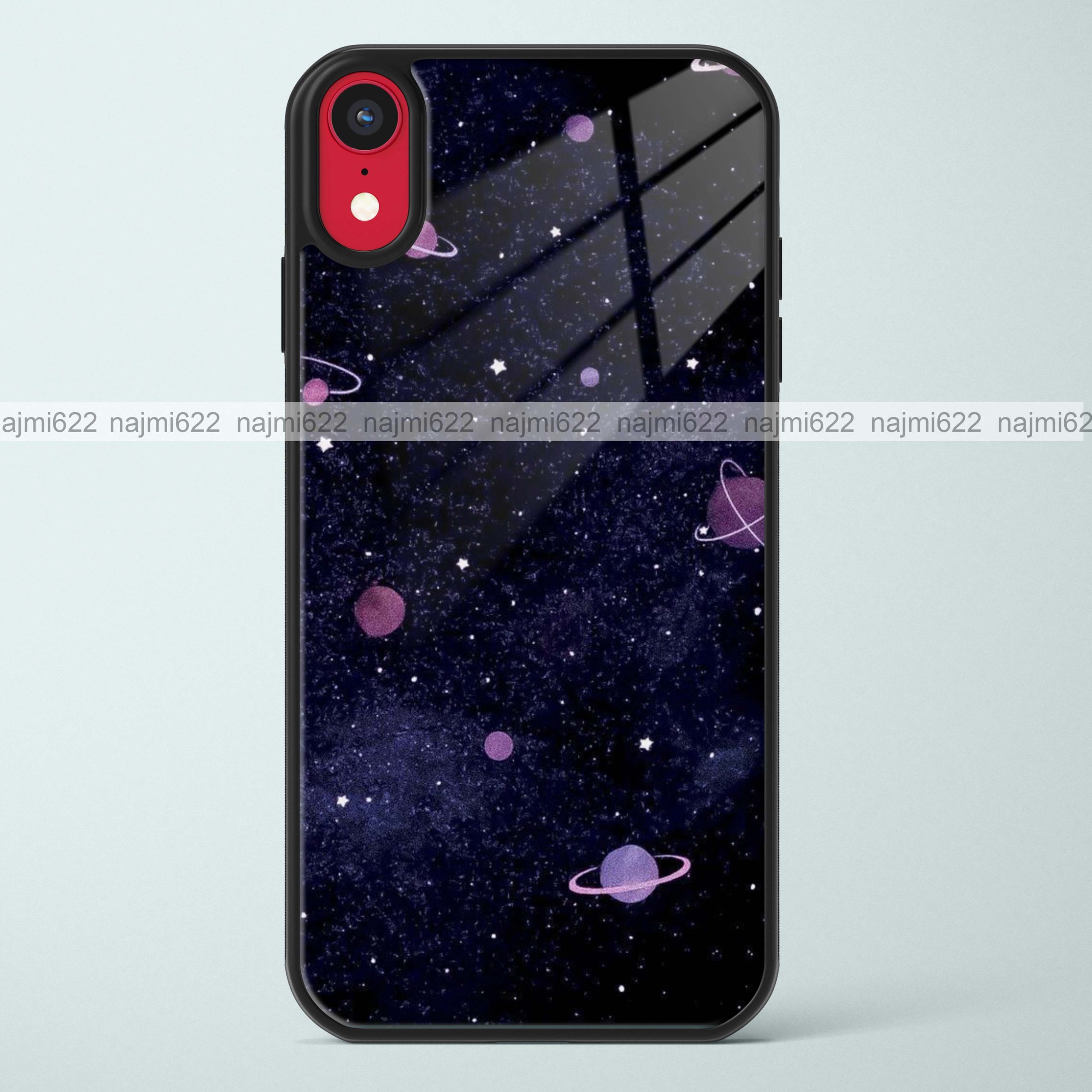 Purple Galaxy Glass Case