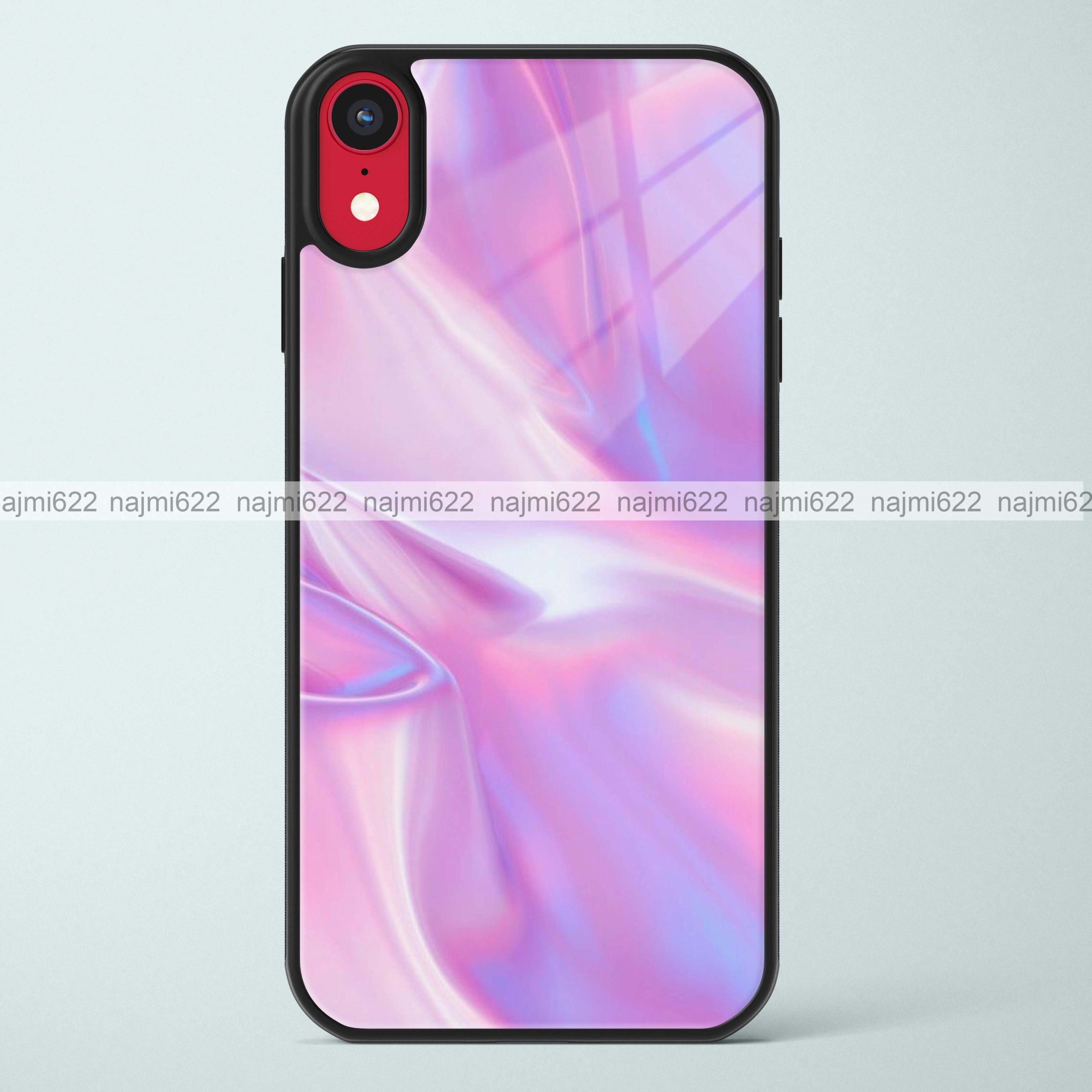 Purple Holographic Glass Case