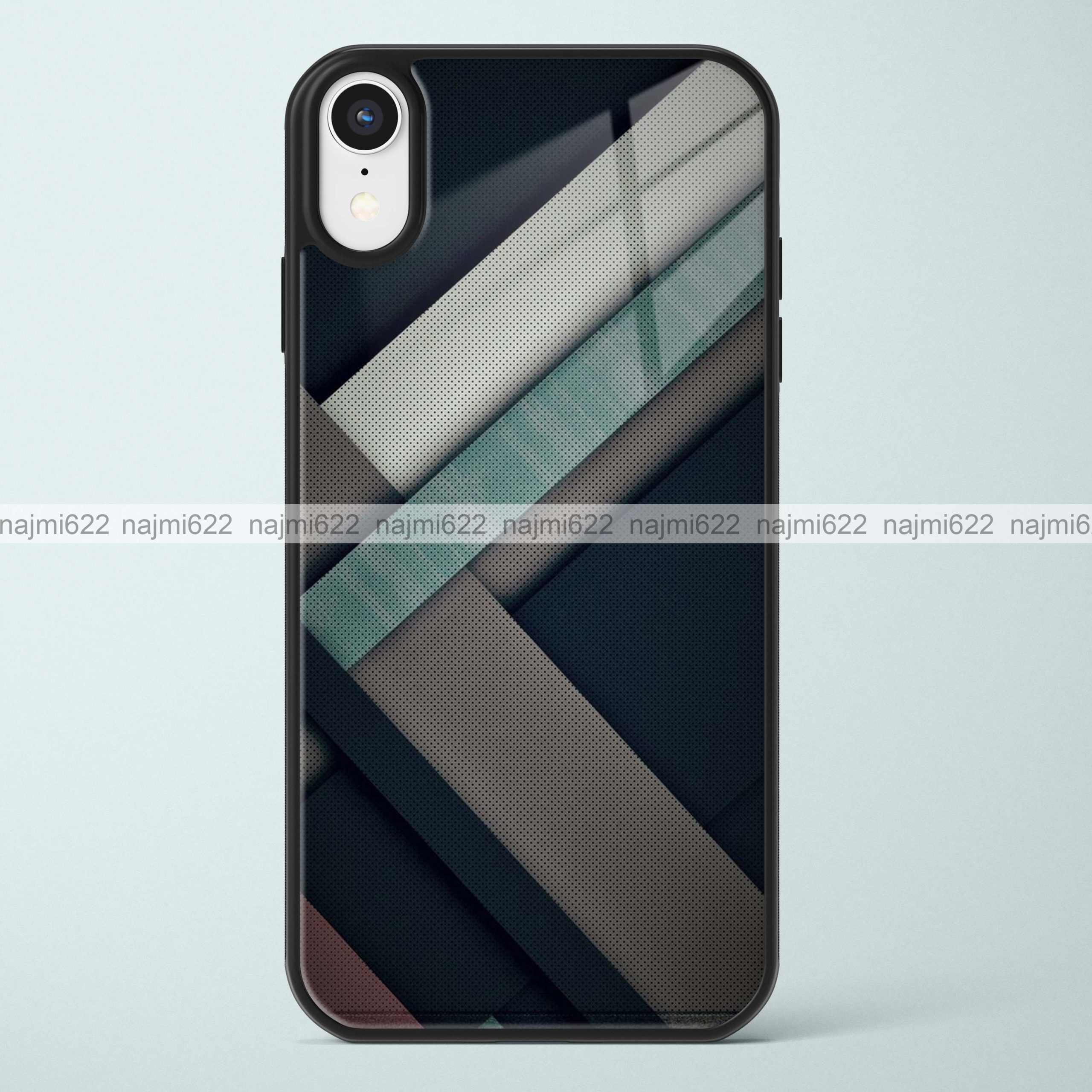 Textured Stripes Glass Case