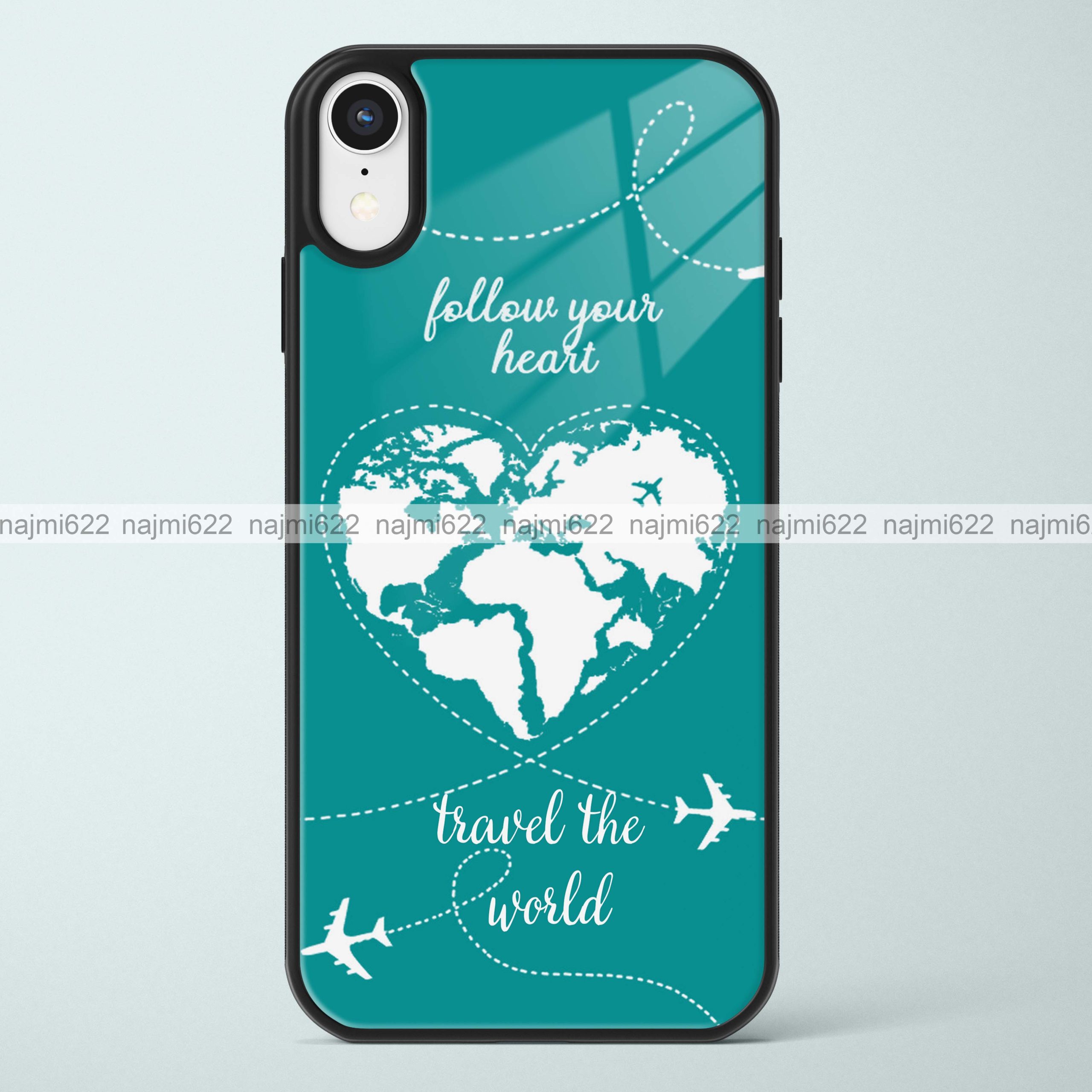 Travel the World Glass Case