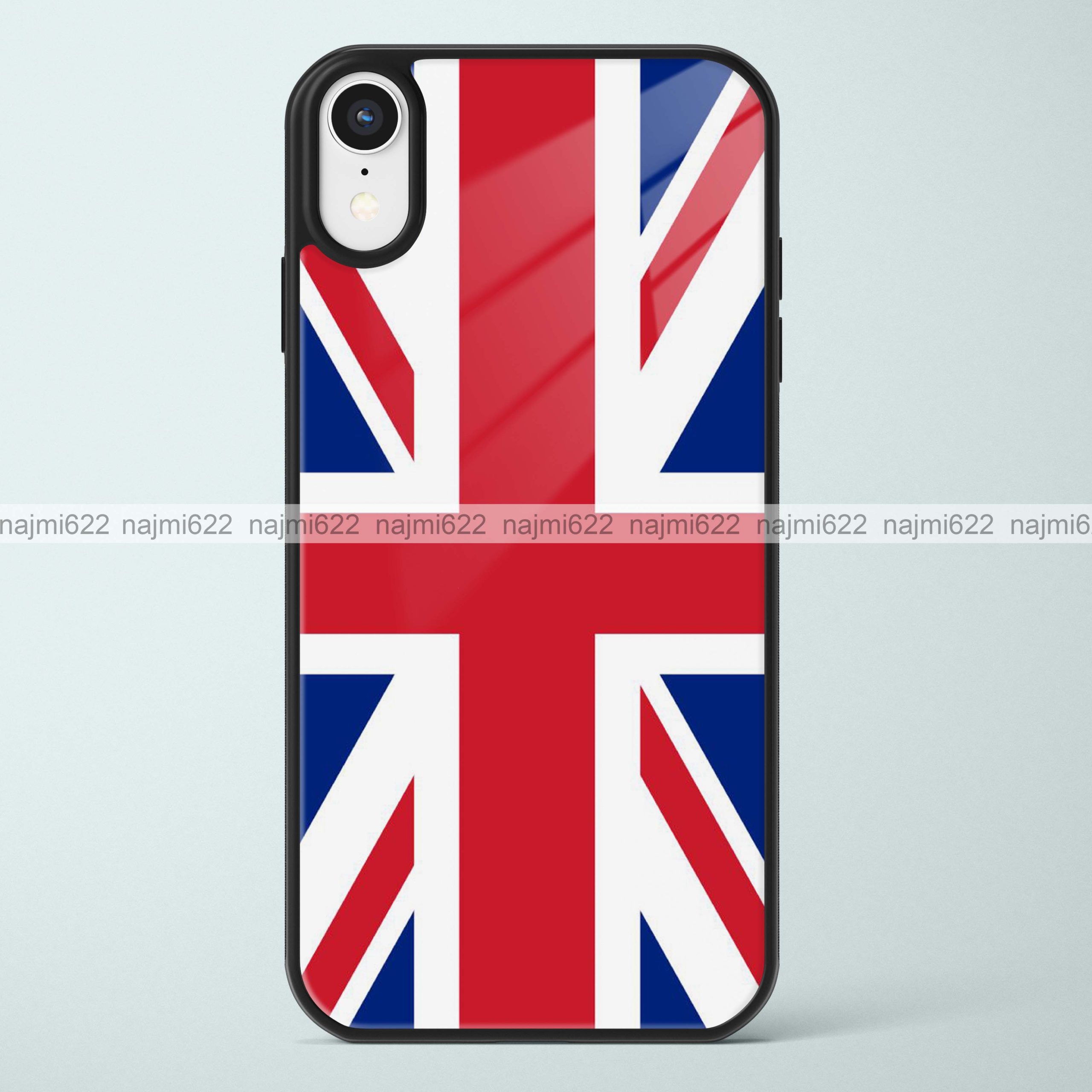 UK Flag Glass case