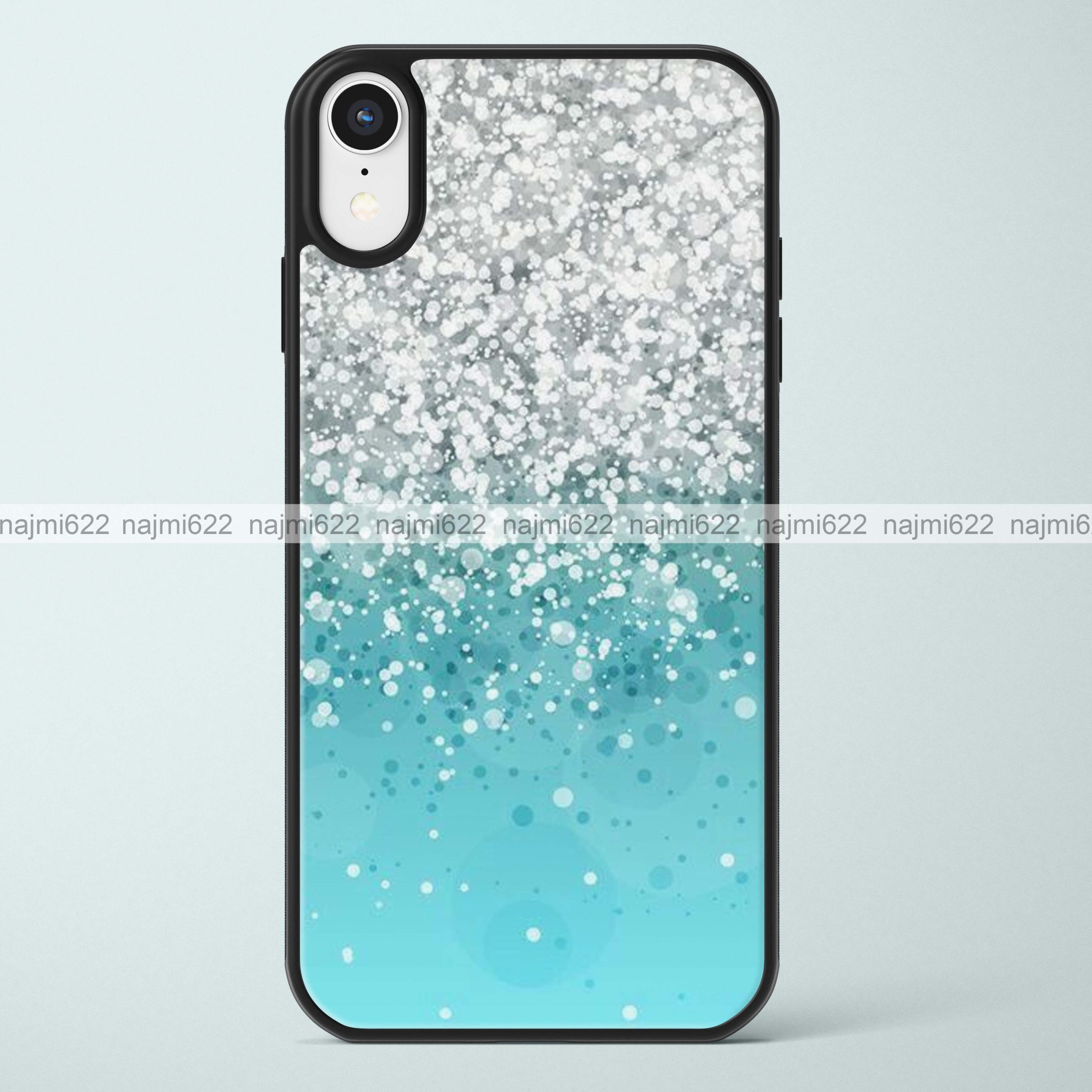 White Sparkes on Blue Glass Case