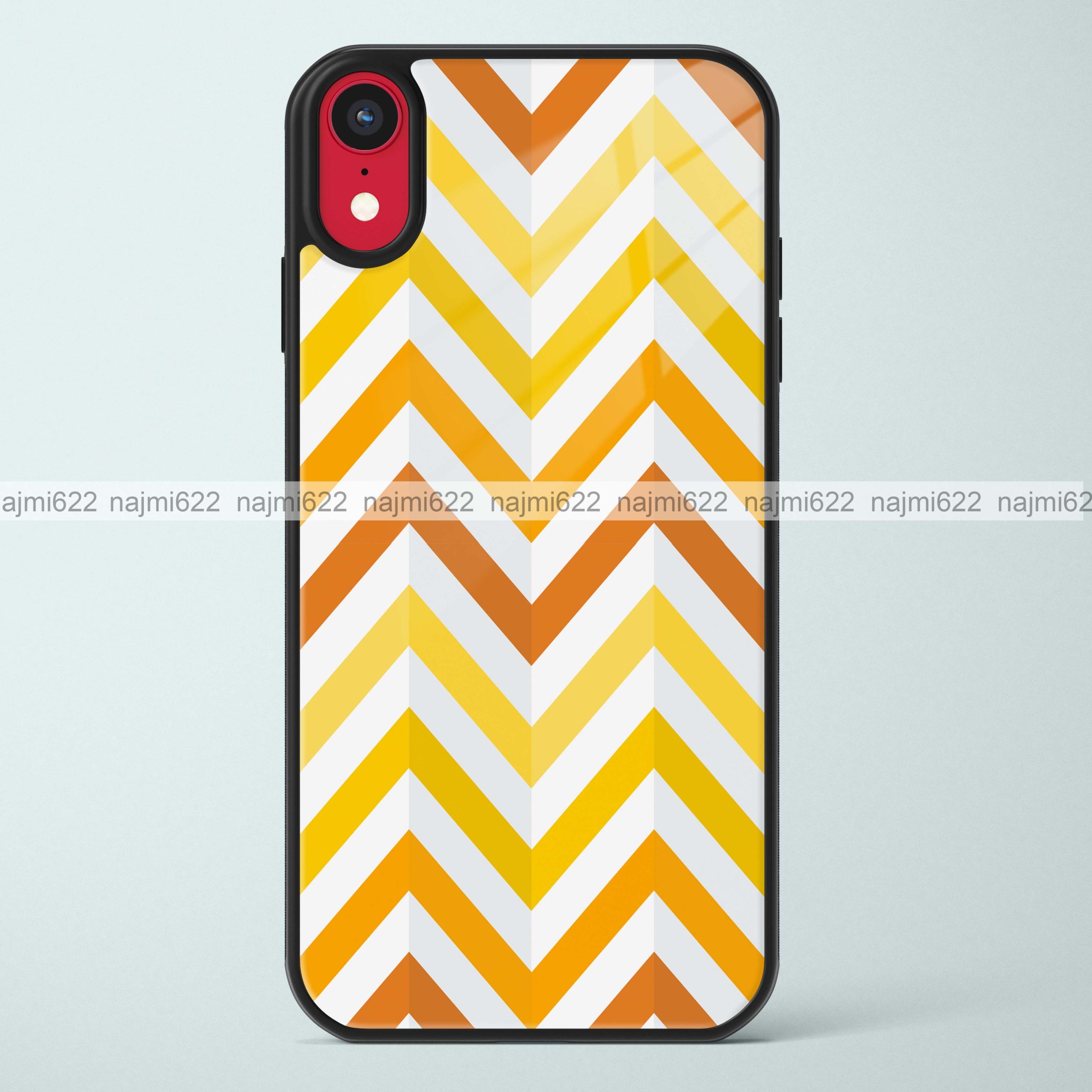 Yellow Herringbone Glass Case